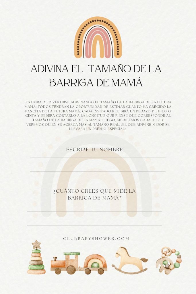 Plantillas juegos Club Baby Shower