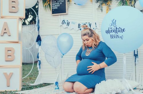 Vestido para baby shower de futura mamá