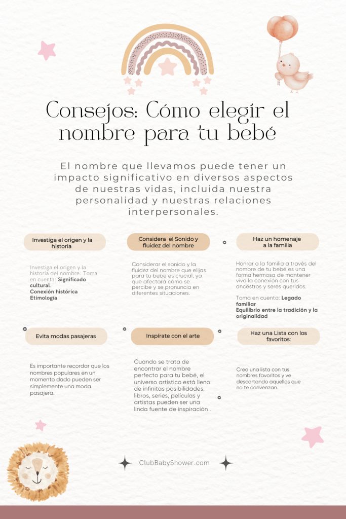 Consejos Cómo elegir el nombre para tu bebé