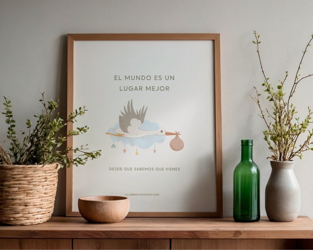 mensaje baby shower 2026- El mundo es un lugar mejor desde que sabemos que vienes. Descargar