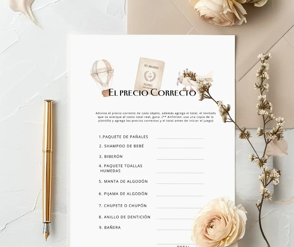 juegos para baby shower imprimibles gratis pdf
